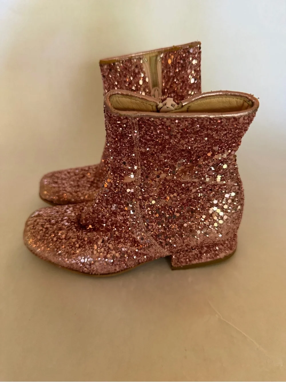 Girls' Glitter Zip-Up Boots in Pink
